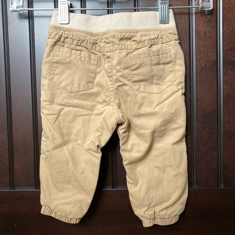 Cat & Jack Kids Joggers Boys Size 6-9 months Tan Green - Picture 3 of 9